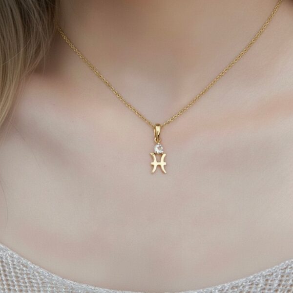 10k gold pisces pendant