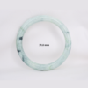 Natural Burmese jade bangle in thin donut shape. Genuine jade bracelet symbolizing protection, harmony, and prosperity. Elegant collectible jewelry gift.