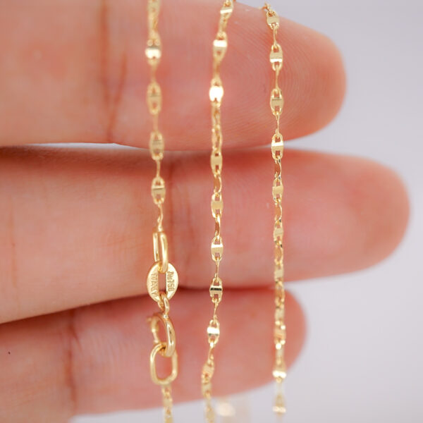 18k gold sparkle chain