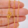 22k solid gold paperclip chain