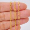 22k solid gold paperclip chain