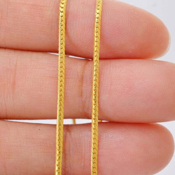 22k solid gold snake chain necklace: dainty fine jewelry
