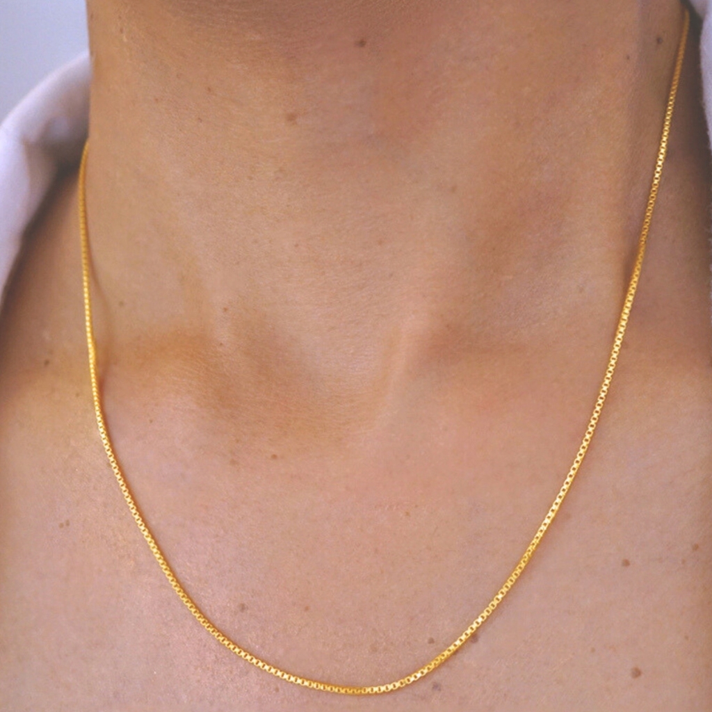 22k gold box chain