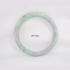 Natural Burmese jade bangle in thin donut shape. Genuine jade bracelet symbolizing protection, harmony, and prosperity. Elegant collectible jewelry gift.