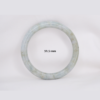 Natural Burmese jade bangle in thin donut shape. Genuine jade bracelet symbolizing protection, harmony, and prosperity. Elegant collectible jewelry gift.