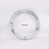 Natural Burmese jade bangle in thin donut shape. Genuine jade bracelet symbolizing protection, harmony, and prosperity. Elegant collectible jewelry gift.