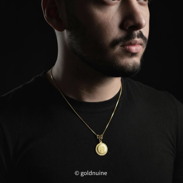 22k solid gold dragon fu pendant –au 965 thai yellow gold good luck charm, real gold dragon pendant, fine jewelry talisman