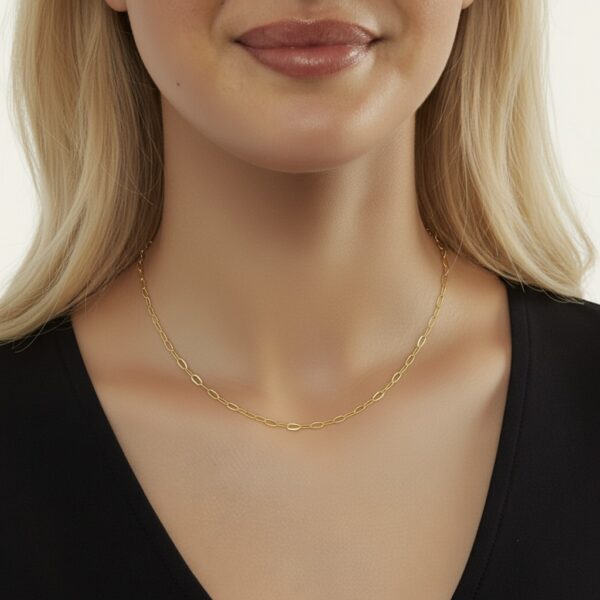 22k solid gold paperclip chain
