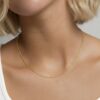 22k solid gold cuban link chain necklace – au 965: 18 inch yellow gold unisex necklace, dainty real gold chain, fine jewelry gift