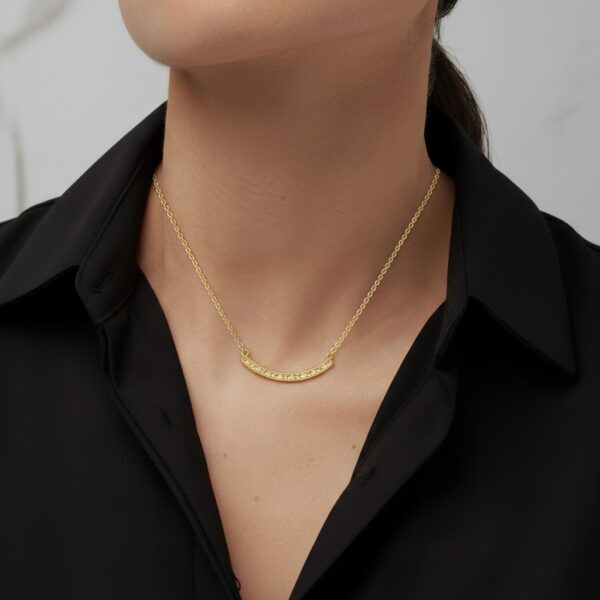 24k gold bar pendant necklace with 22k solid gold rolo chain: au 999 and au 965 17 inch pure gold modern jewelry for women