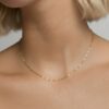 18k solid gold mariner link chain necklace – au 750 real gold dainty necklace, 16–20 inch minimalist yellow gold or white gold jewelry