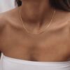22k solid gold snake chain necklace: dainty fine jewelry