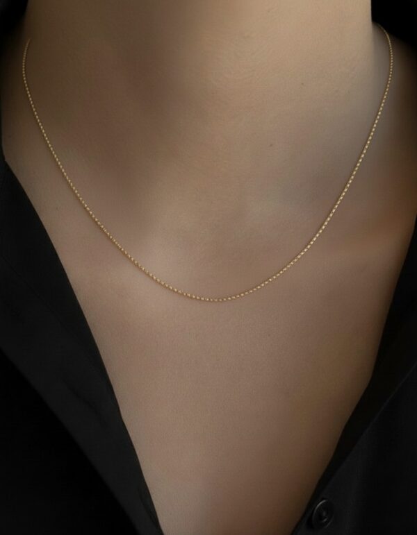 18k solid gold twisted box chain necklace 0.8mm dainty gold necklace, 16 20 inch