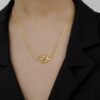 24k solid gold infinity heart pendant with 22k gold box chain necklace: au 999 and au 965 18 inch gold necklace for her