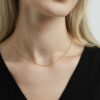 22k solid gold cuban link chain necklace – au 965: 18 inch yellow gold unisex necklace, dainty real gold chain, fine jewelry gift
