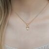 10k solid gold aries pendant with genuine diamond: au 417 gold pendant