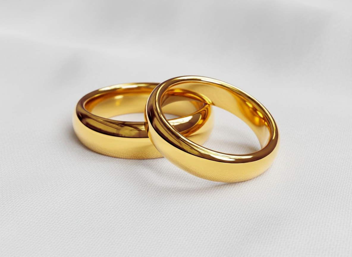 22k solid gold band ring