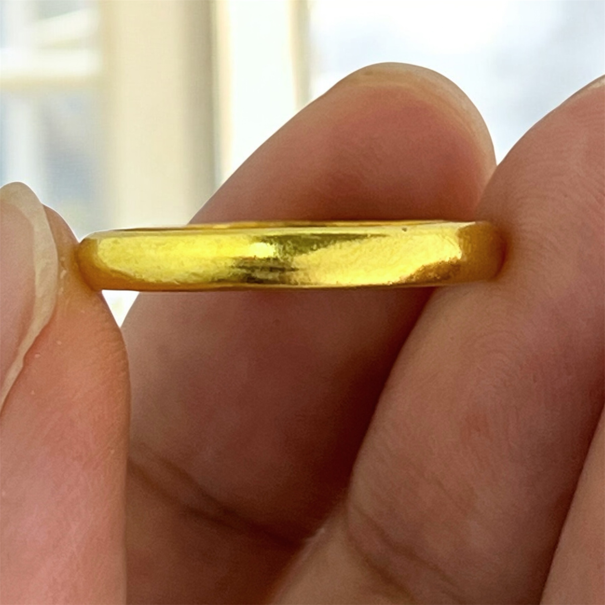 22k solid gold band ring