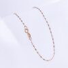 18k solid gold sparkle chain necklace: au 750 yellow gold kiss link collar chain