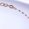 18k solid gold sparkle chain necklace: au 750 yellow gold kiss link collar chain