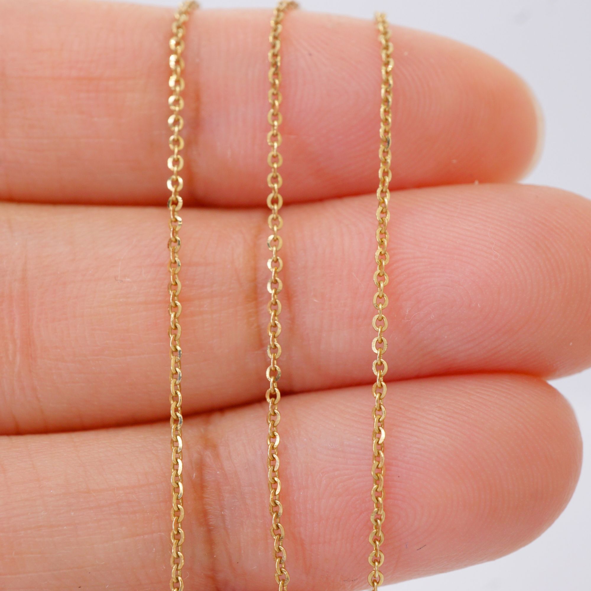 9k gold rolo chain