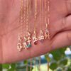 10k solid gold cancer zodiac pendant necklace: natural ruby charm