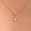 10k solid gold libra opal pendant necklace – au 417 scales zodiac design with natural opal, dainty october birthstone jewelry