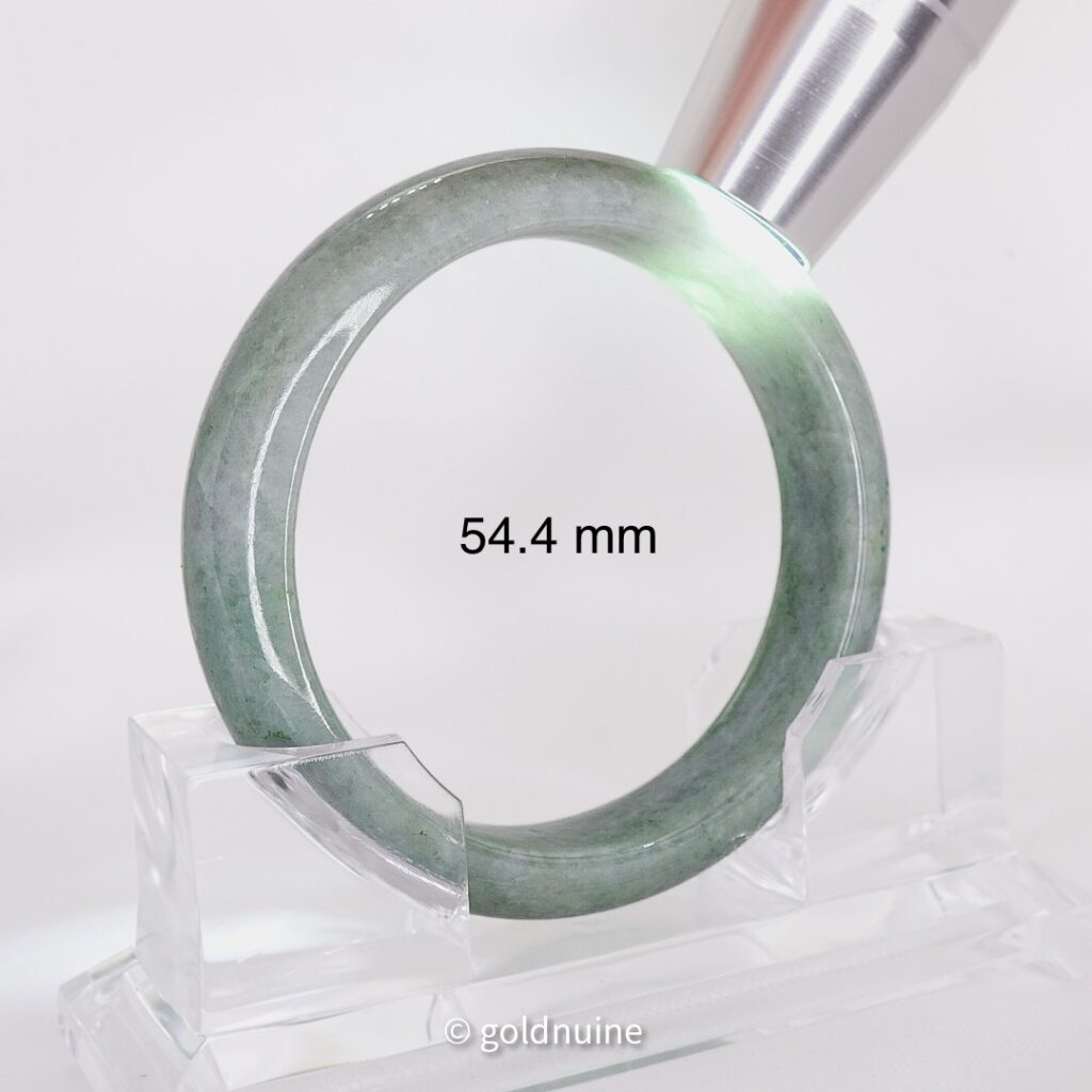 Thick flat natural Burmese jade bangle bracelet polished genuine jade collector jewelry