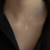 10K solid gold Leo pendant necklace with natural peridot. Genuine Au 417 zodiac jewelry symbolizing strength, confidence, and prosperity. Premium gift ready.