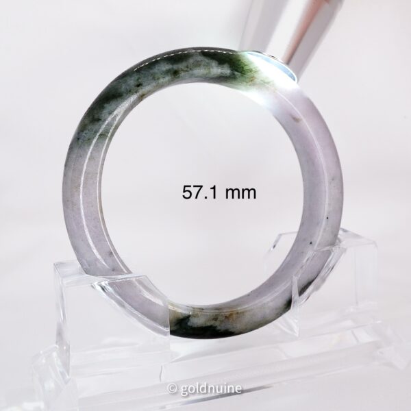 Thick flat natural Burmese jade bangle bracelet polished genuine jade collector jewelry