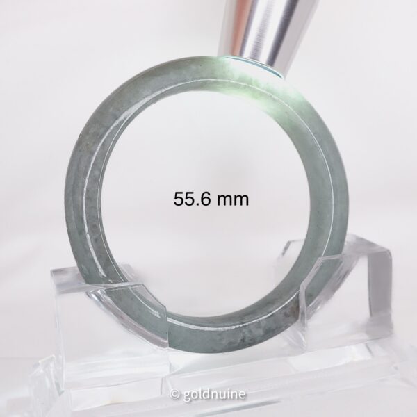 Thick flat natural Burmese jade bangle bracelet polished genuine jade collector jewelry