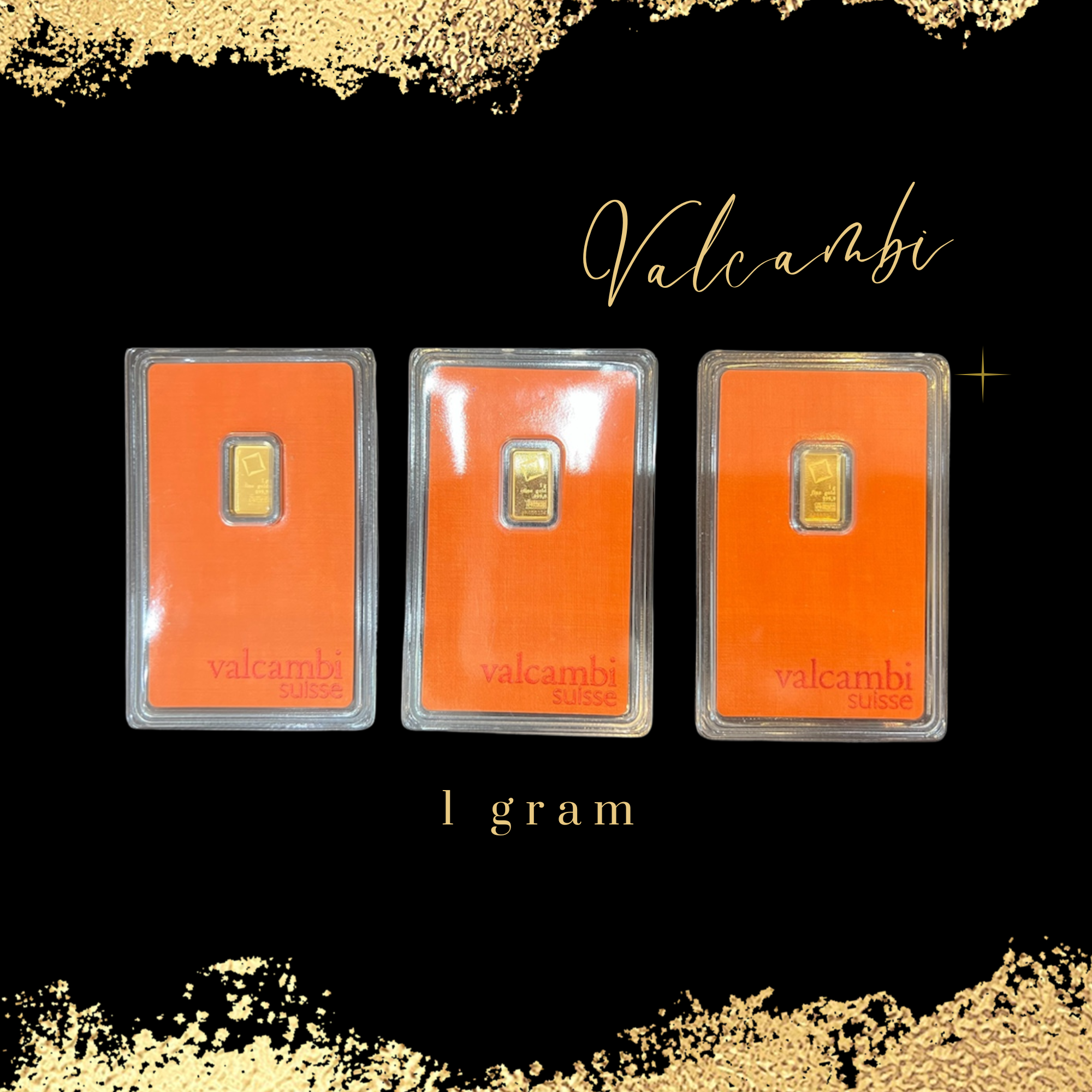 1g Valcambi Suisse 24K Gold Bar (Au 999.9) Swiss Bullion Sealed Assay